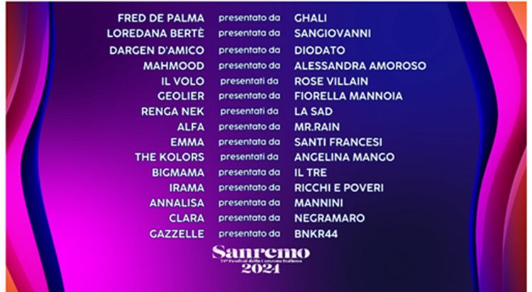 abbinamenti-cantanti-seconda-serata-Sanremo-2024 Sanremo 2024: cantanti 2 serata e televoto, come funziona