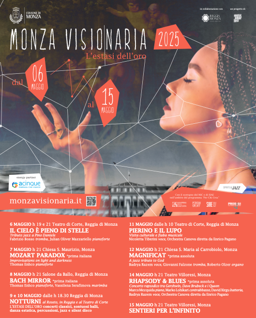 Locandina-MV-2025 XIII edizione del festival "Monza Visionaria": si parte con Fabrizio Bosso e Julian Oliver Mazzariello Dal 6 al 15 maggio