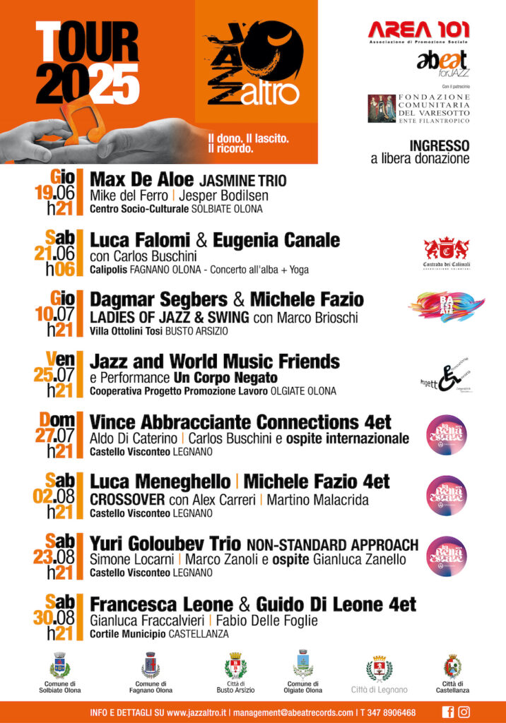 JAZZaltro-edizione-2025-716x1024 Jasmine Trio di Max De Aloe inaugura la nuova edizione di JAZZaltro giovedì 19 giugno a Solbiate Olona