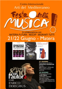 Festa della musica: a Matera due serate con il giornalista Enrico Deregibus