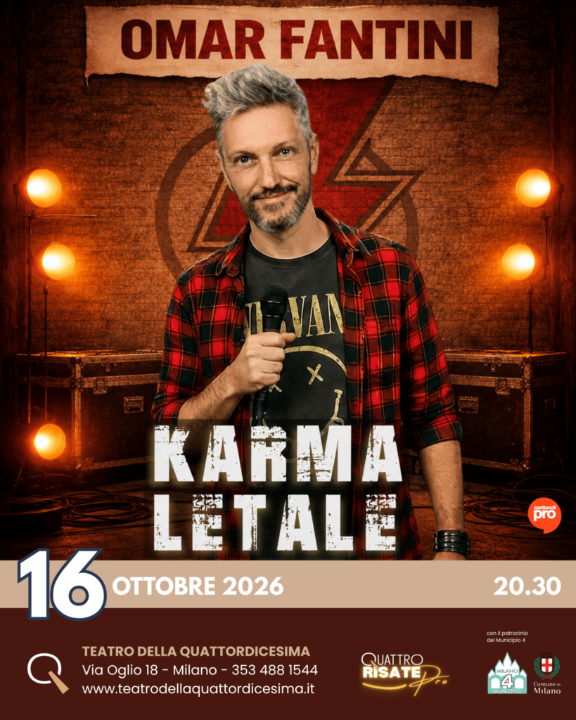 FANTINI-1-1229x1536-1-819x1024 TEATRO DELLA QUATTORDICESIMA - MILANO: il 16 ottobre, la comicità PRO di Omar Fantini in "Karma Letale".